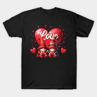 Gnomes Valentine's Day Couple Love T-Shirt